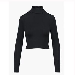 ARITZIA Sunday Best Freshman Turtleneck Top Black
